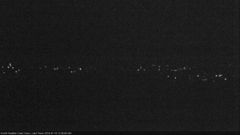 Lake Travis webcam, January 14, 2019 11:40 PM CT