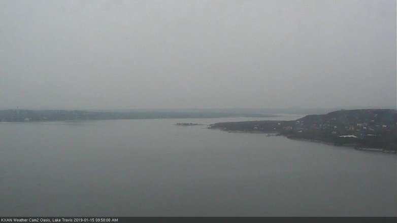 Lake Travis webcam, January 15, 2019 9:00 AM CT