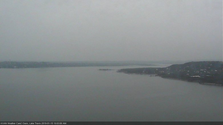Lake Travis webcam, January 15, 2019 9:05 AM CT