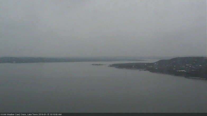 Lake Travis webcam, January 15, 2019 9:20 AM CT