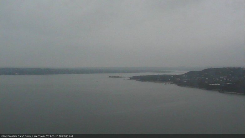 Lake Travis webcam, January 15, 2019 9:25 AM CT