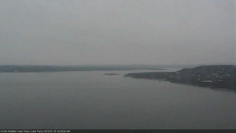 Lake Travis webcam, January 15, 2019 9:30 AM CT