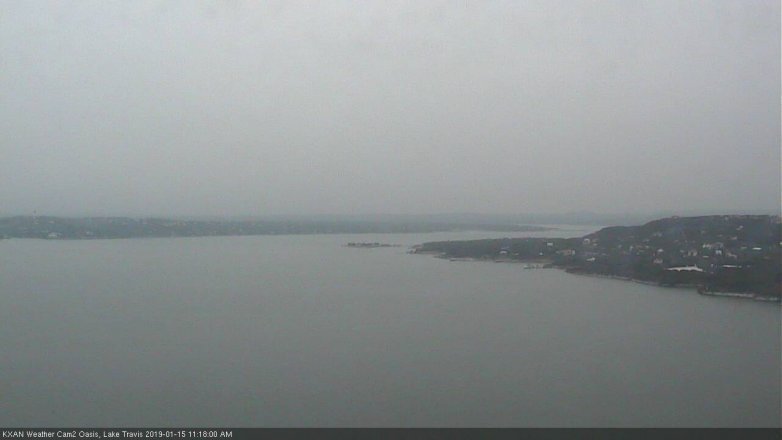 Lake Travis webcam, January 15, 2019 10:20 AM CT