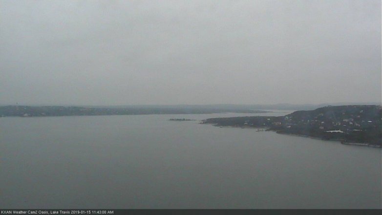 Lake Travis webcam, January 15, 2019 10:45 AM CT