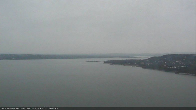 Lake Travis webcam, January 15, 2019 10:50 AM CT