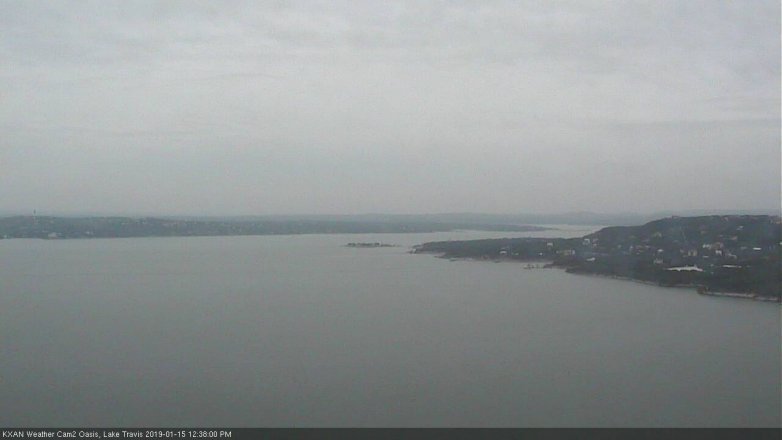Lake Travis webcam, January 15, 2019 11:40 AM CT