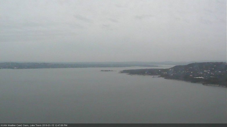 Lake Travis webcam, January 15, 2019 11:50 AM CT