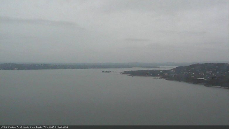 Lake Travis webcam, January 15, 2019 12:30 PM CT