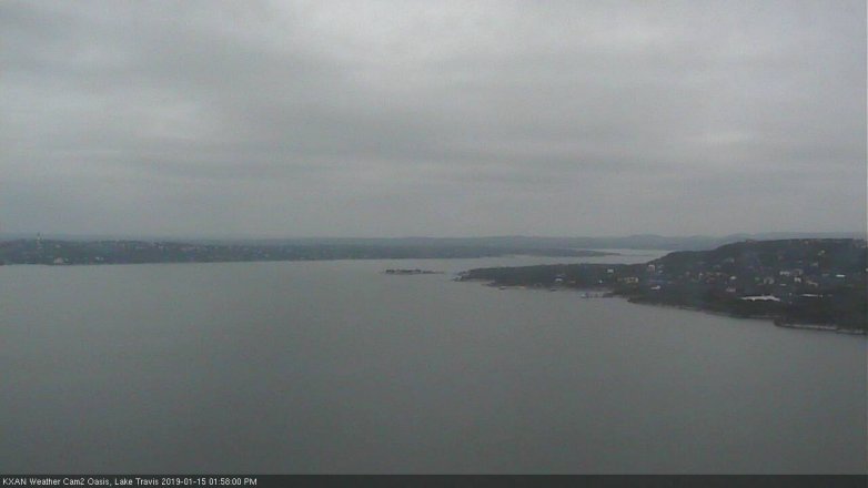 Lake Travis webcam, January 15, 2019 1:00 PM CT
