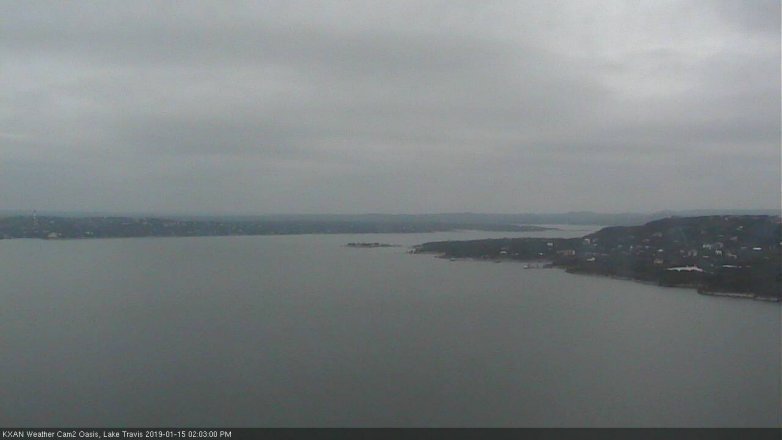 Lake Travis webcam, January 15, 2019 1:05 PM CT