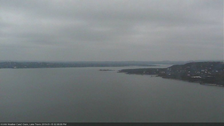 Lake Travis webcam, January 15, 2019 1:10 PM CT