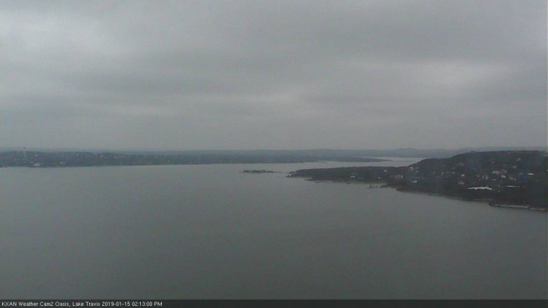 Lake Travis webcam, January 15, 2019 1:15 PM CT