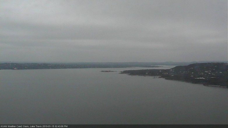 Lake Travis webcam, January 15, 2019 1:45 PM CT