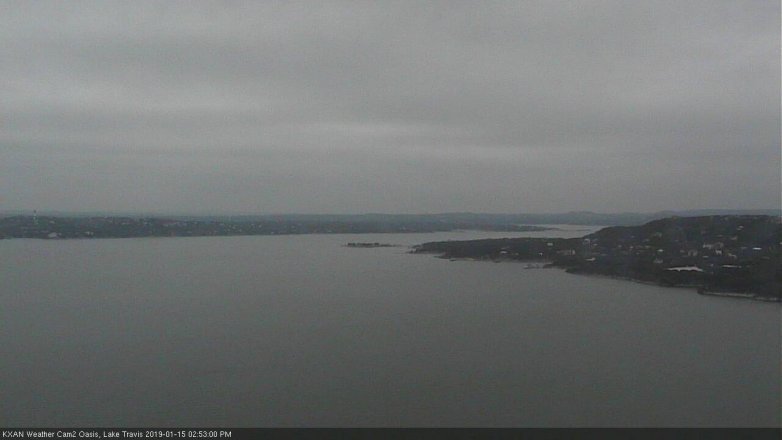 Lake Travis webcam, January 15, 2019 1:55 PM CT