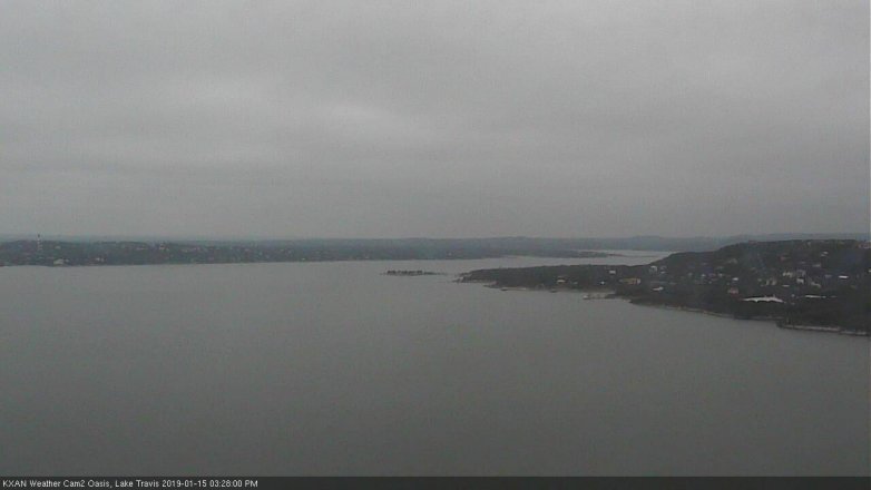 Lake Travis webcam, January 15, 2019 2:30 PM CT