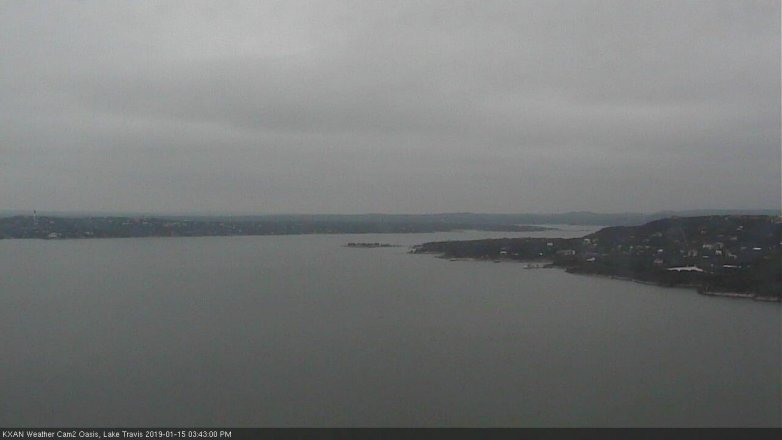 Lake Travis webcam, January 15, 2019 2:45 PM CT