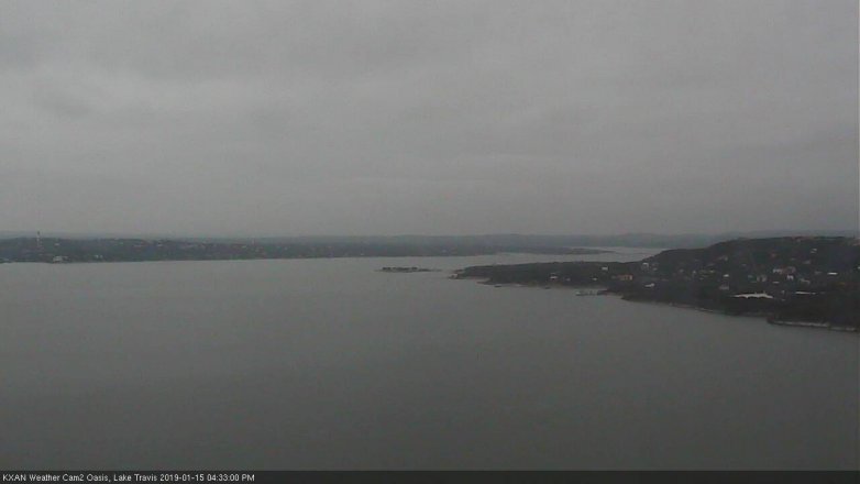 Lake Travis webcam, January 15, 2019 3:35 PM CT