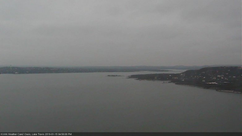 Lake Travis webcam, January 15, 2019 4:00 PM CT