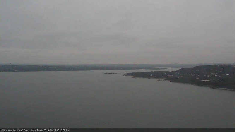 Lake Travis webcam, January 15, 2019 4:15 PM CT