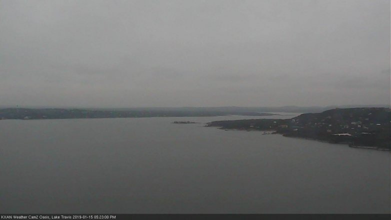 Lake Travis webcam, January 15, 2019 4:25 PM CT