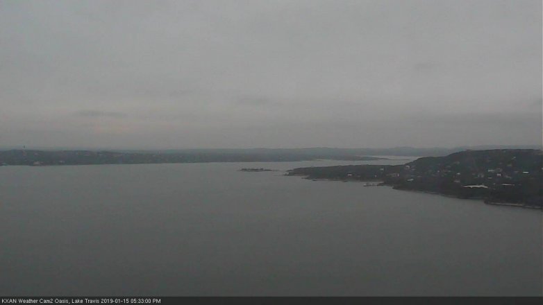 Lake Travis webcam, January 15, 2019 4:35 PM CT