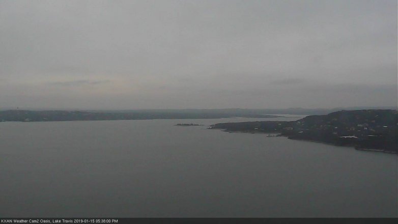 Lake Travis webcam, January 15, 2019 4:40 PM CT