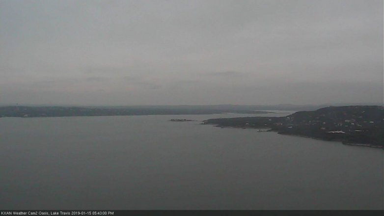 Lake Travis webcam, January 15, 2019 4:45 PM CT