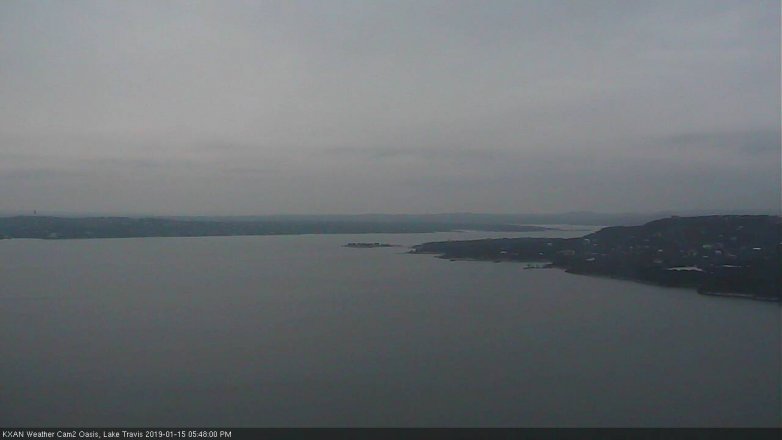 Lake Travis webcam, January 15, 2019 4:50 PM CT