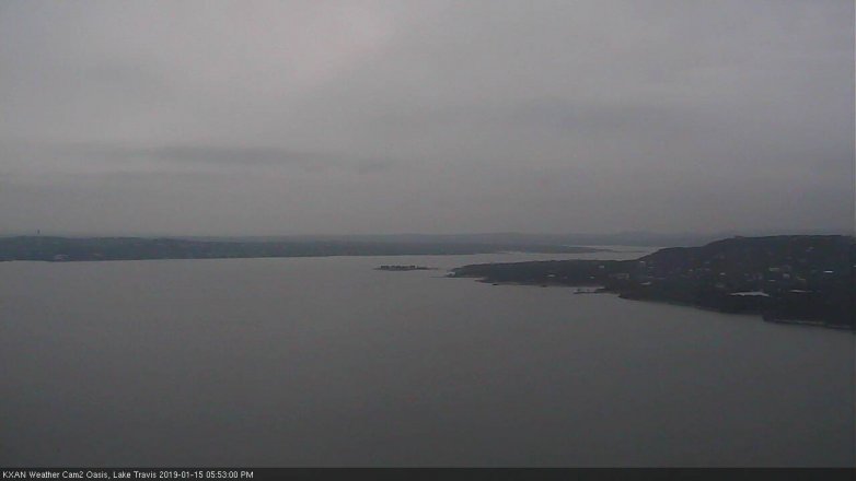 Lake Travis webcam, January 15, 2019 4:55 PM CT