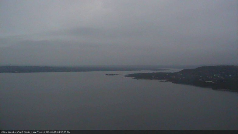 Lake Travis webcam, January 15, 2019 5:00 PM CT