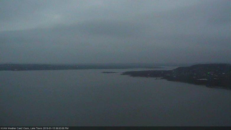 Lake Travis webcam, January 15, 2019 5:05 PM CT