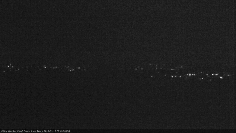 Lake Travis webcam, January 15, 2019 6:45 PM CT
