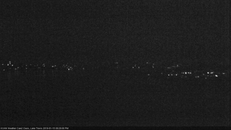 Lake Travis webcam, January 15, 2019 8:30 PM CT