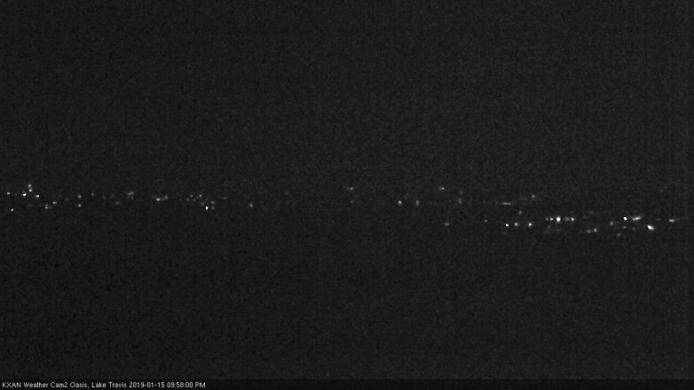 Lake Travis webcam, January 15, 2019 9:00 PM CT