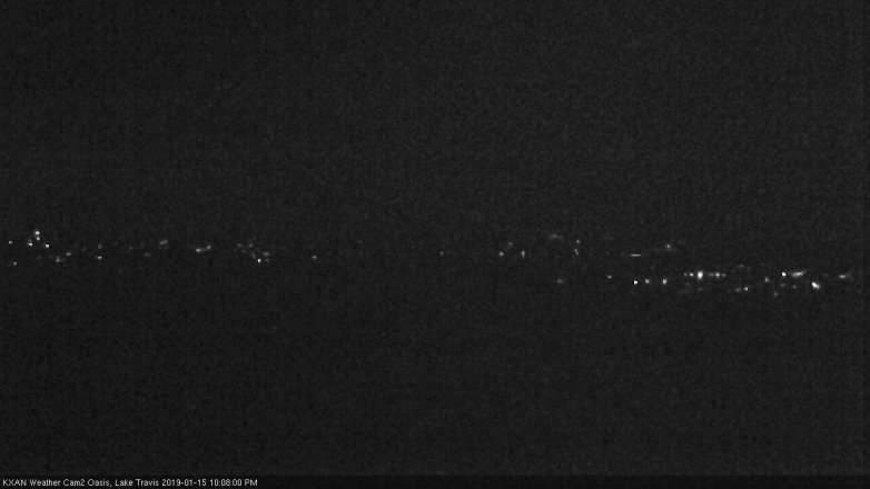 Lake Travis webcam, January 15, 2019 9:10 PM CT