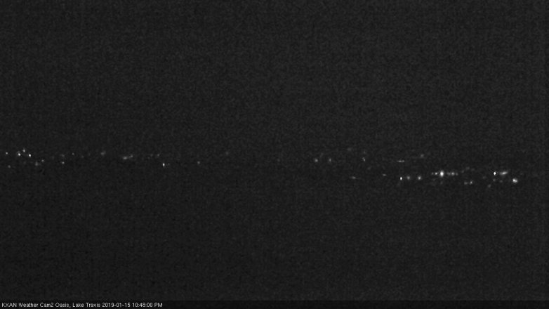 Lake Travis webcam, January 15, 2019 9:50 PM CT
