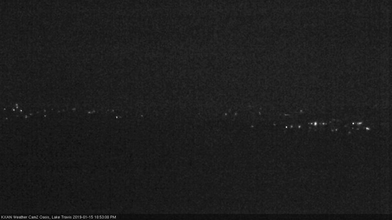 Lake Travis webcam, January 15, 2019 9:55 PM CT