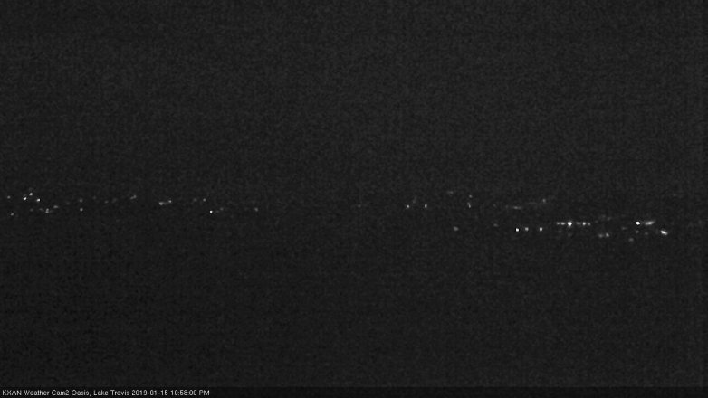 Lake Travis webcam, January 15, 2019 10:00 PM CT