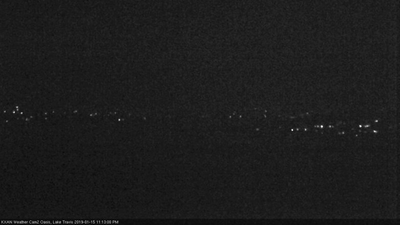 Lake Travis webcam, January 15, 2019 10:15 PM CT