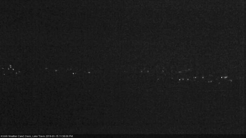 Lake Travis webcam, January 15, 2019 11:00 PM CT