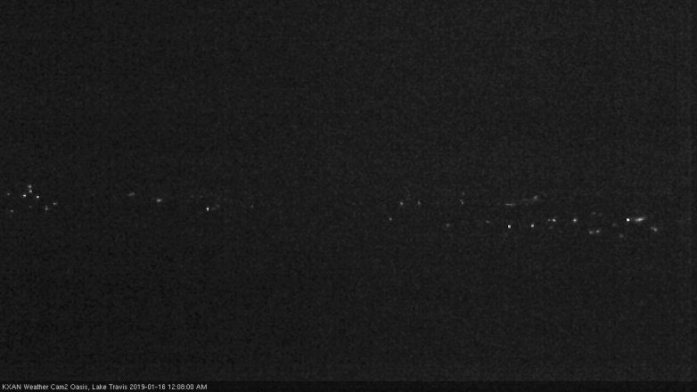Lake Travis webcam, January 15, 2019 11:10 PM CT