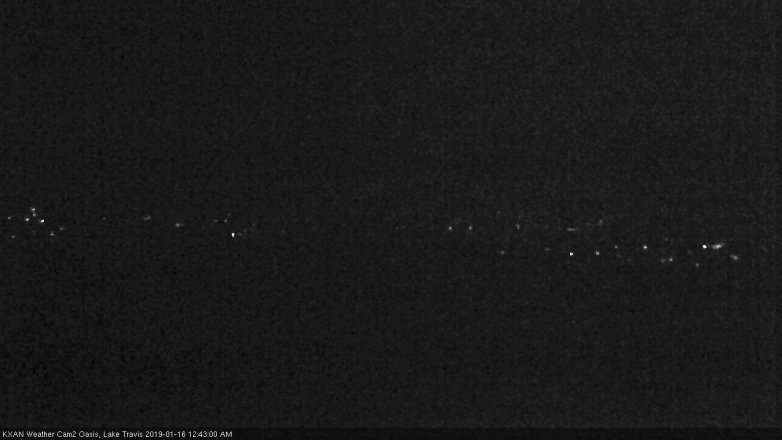 Lake Travis webcam, January 15, 2019 11:45 PM CT