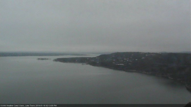 Lake Travis webcam, January 16, 2019 1:15 PM CT