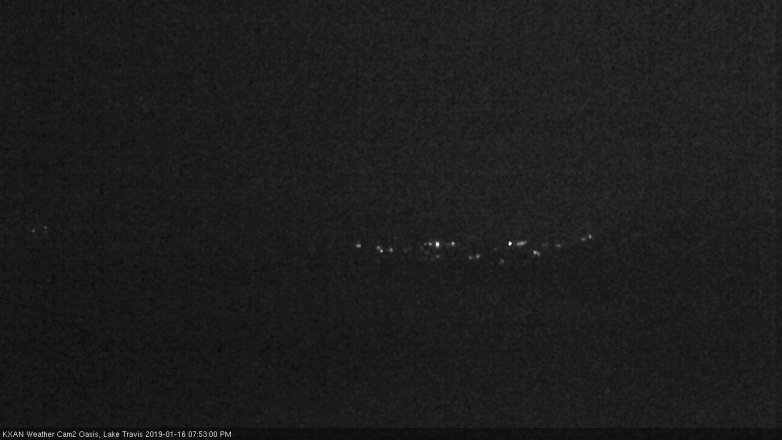 Lake Travis webcam, January 16, 2019 6:55 PM CT