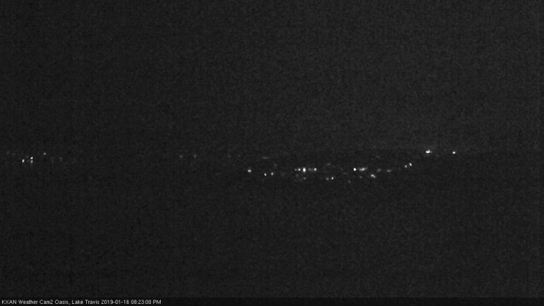 Lake Travis webcam, January 16, 2019 7:25 PM CT