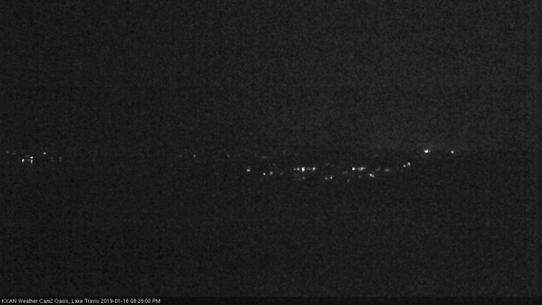 Lake Travis webcam, January 16, 2019 7:30 PM CT