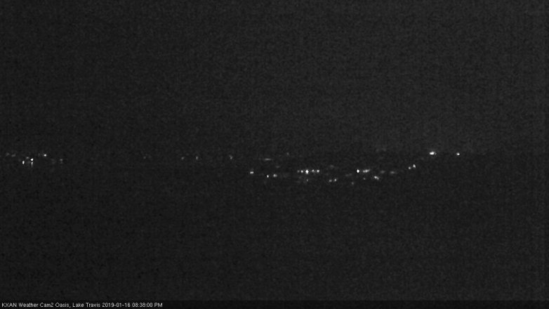 Lake Travis webcam, January 16, 2019 7:40 PM CT