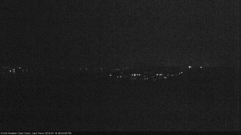Lake Travis webcam, January 16, 2019 7:45 PM CT