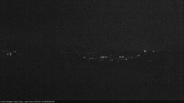 Lake Travis webcam, January 16, 2019 8:00 PM CT