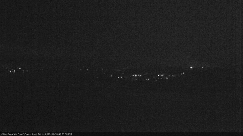 Lake Travis webcam, January 16, 2019 8:05 PM CT